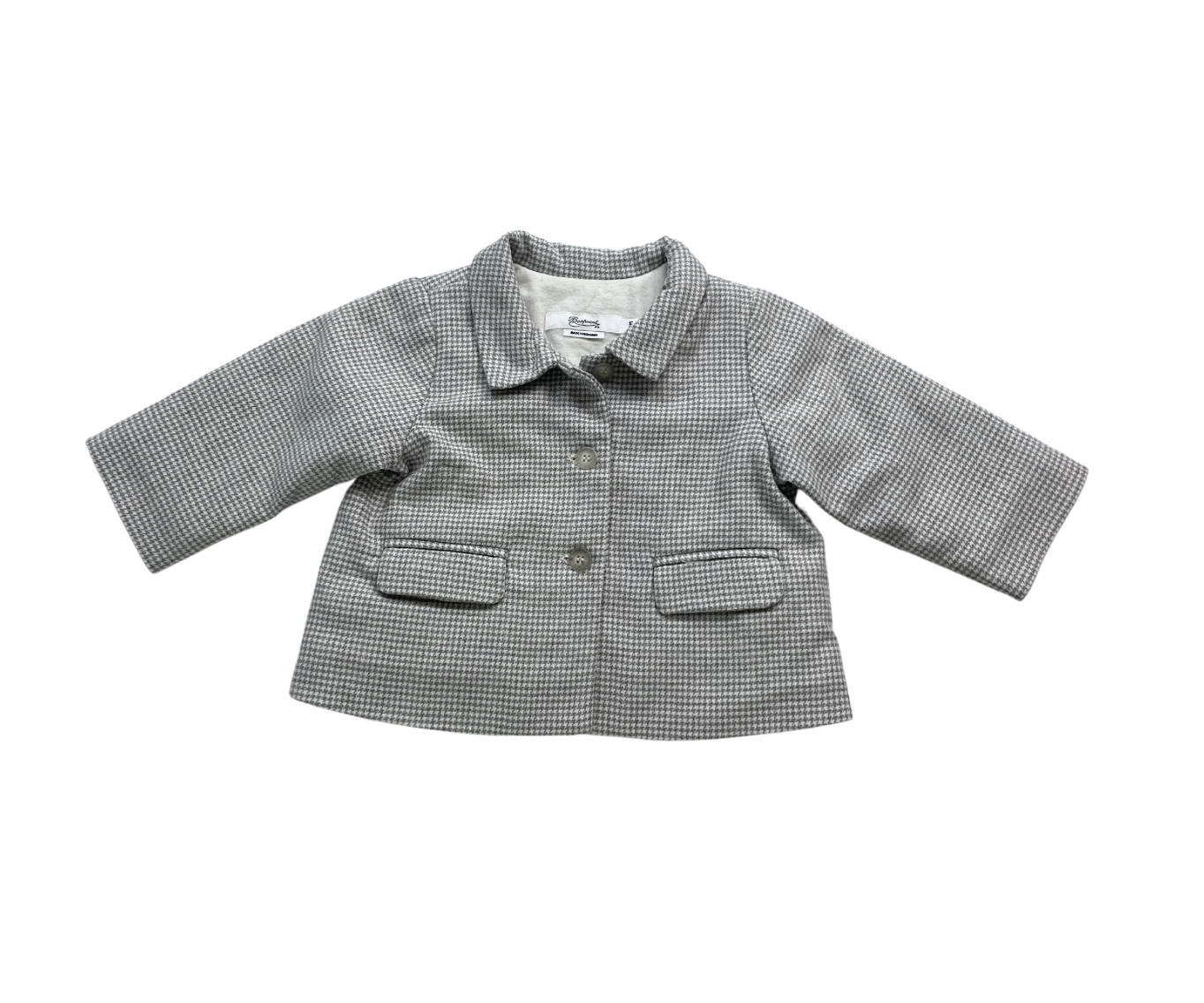 BONPOINT - Veste-chemise en laine à carreaux - 12 mois