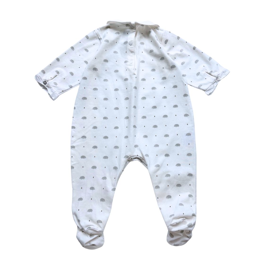 TARTINE & CHOCOLAT - Pyjama blanc avec hérissons - 3 mois