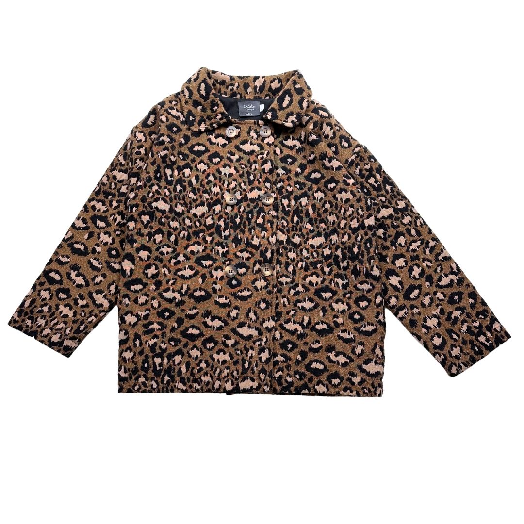 TOCOTO VINTAGE - Manteau léopard marron et noir - 6 ans