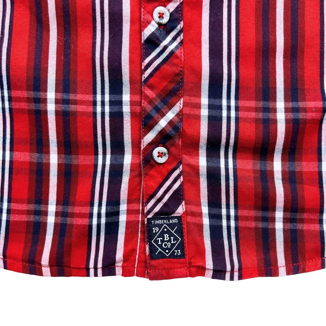 TIMBERLAND - Chemise à carreaux rouge bleu et blanc - 12 ans