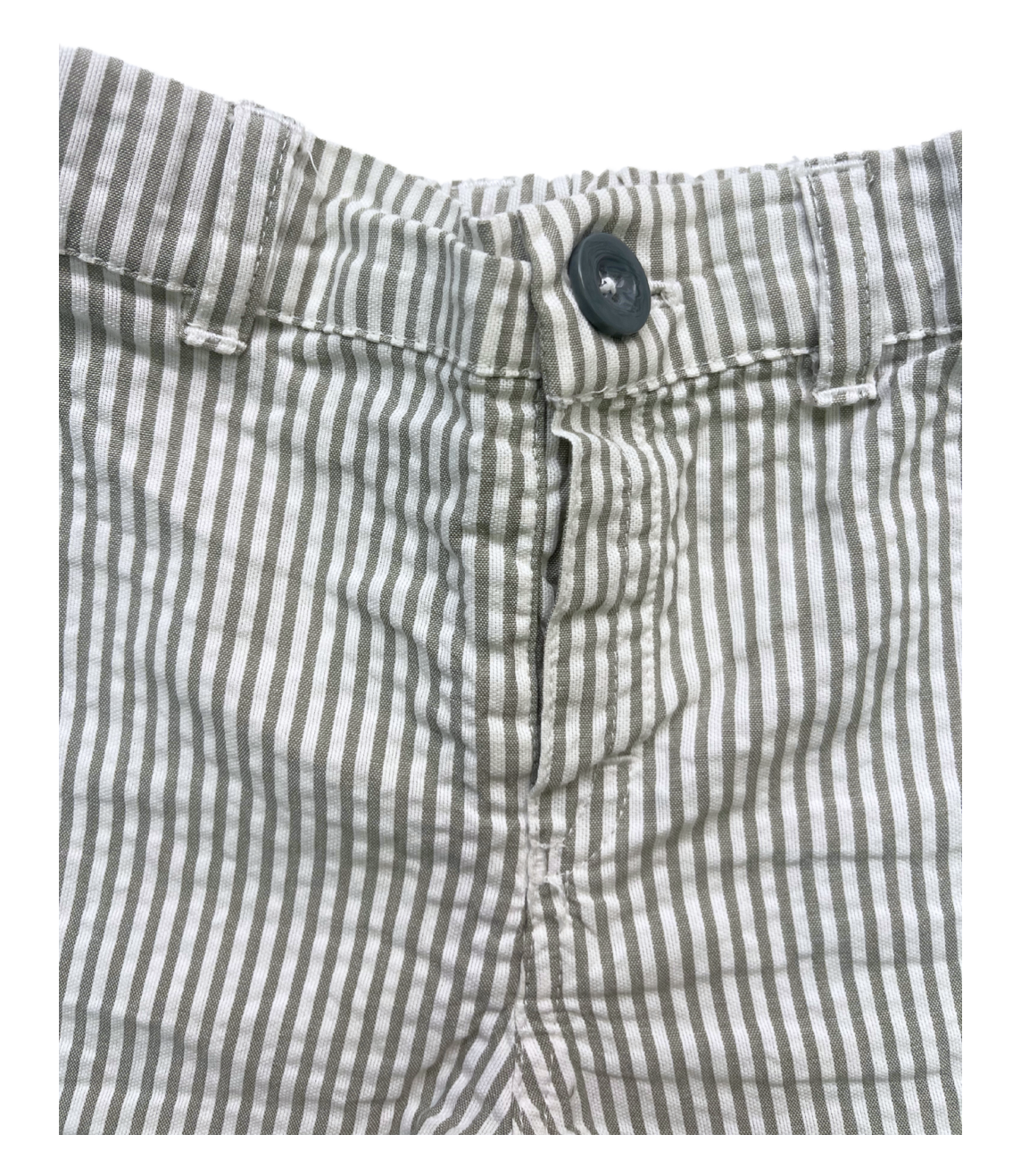 PETIT BATEAU - Short en coton à rayures grises - 18 mois