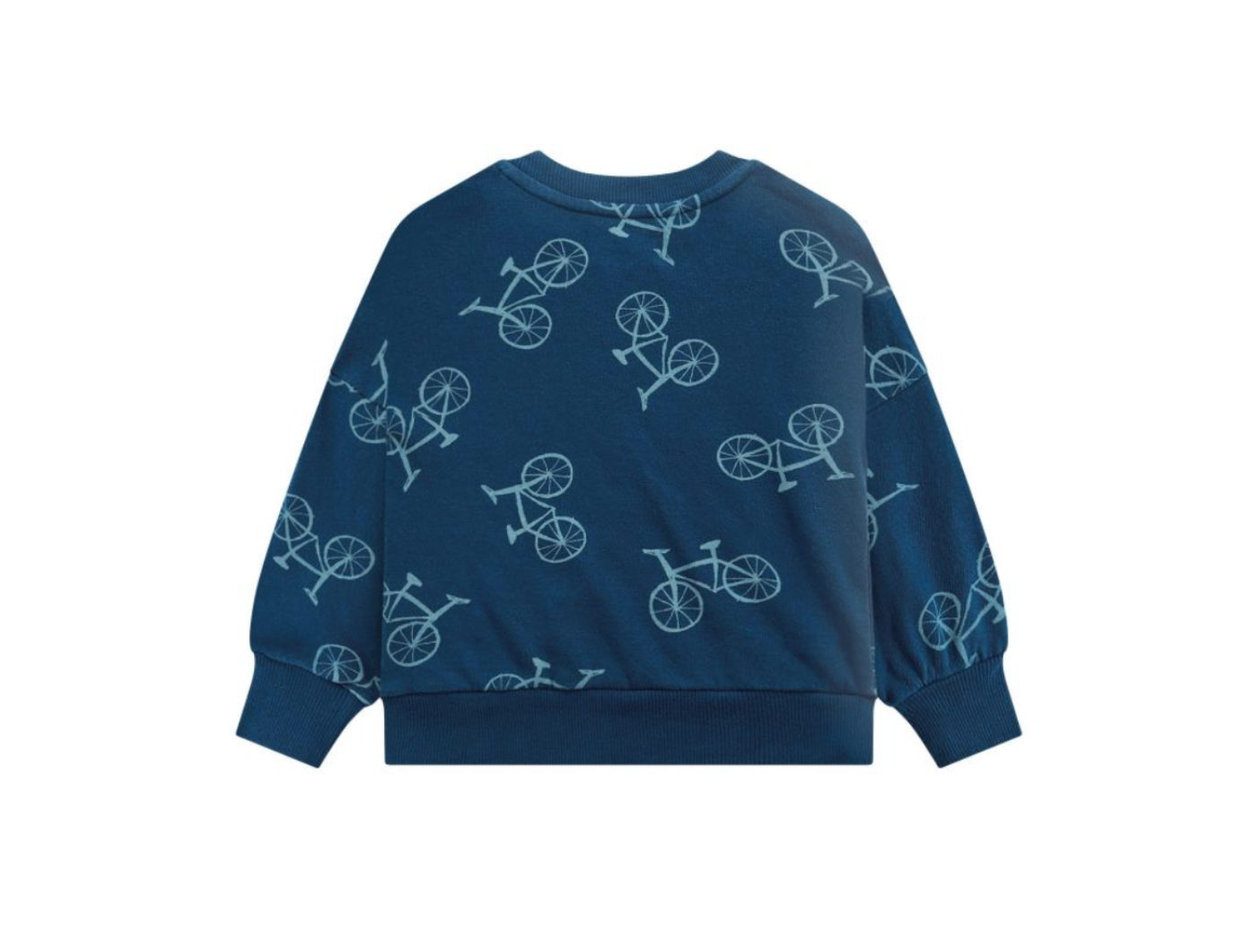 BOBO CHOSES - Sweat en coton bleu marine motif bicyclettes - 12/18 mois
