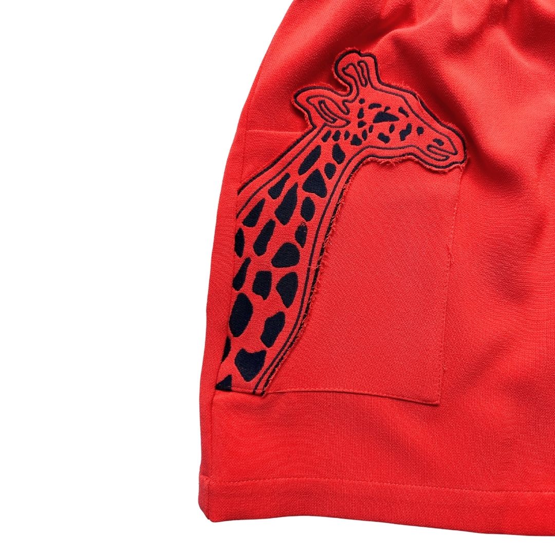 PAUL SMITH - Jupe rouge avec écusson girafe -  8 ans