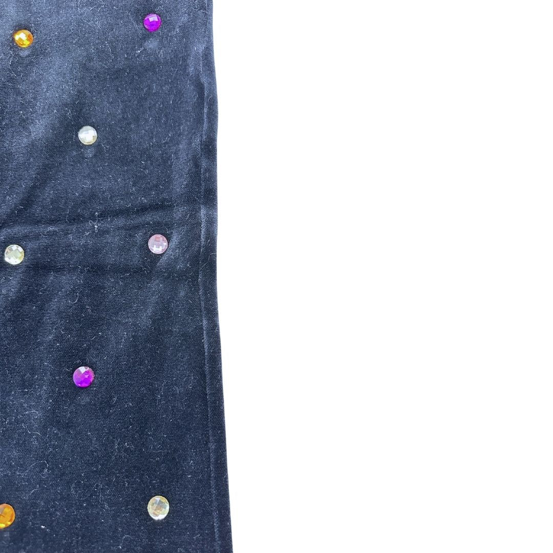 SONIA RYKIEL - Jogging noir à strasses en velours - 4 ans