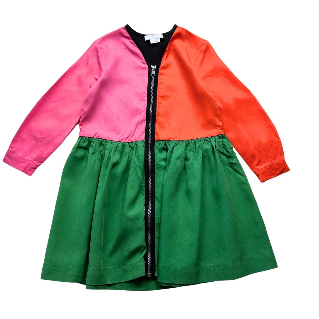STELLA MCCARTNEY - Robe rose, orange, verte et noire - 5 ans
