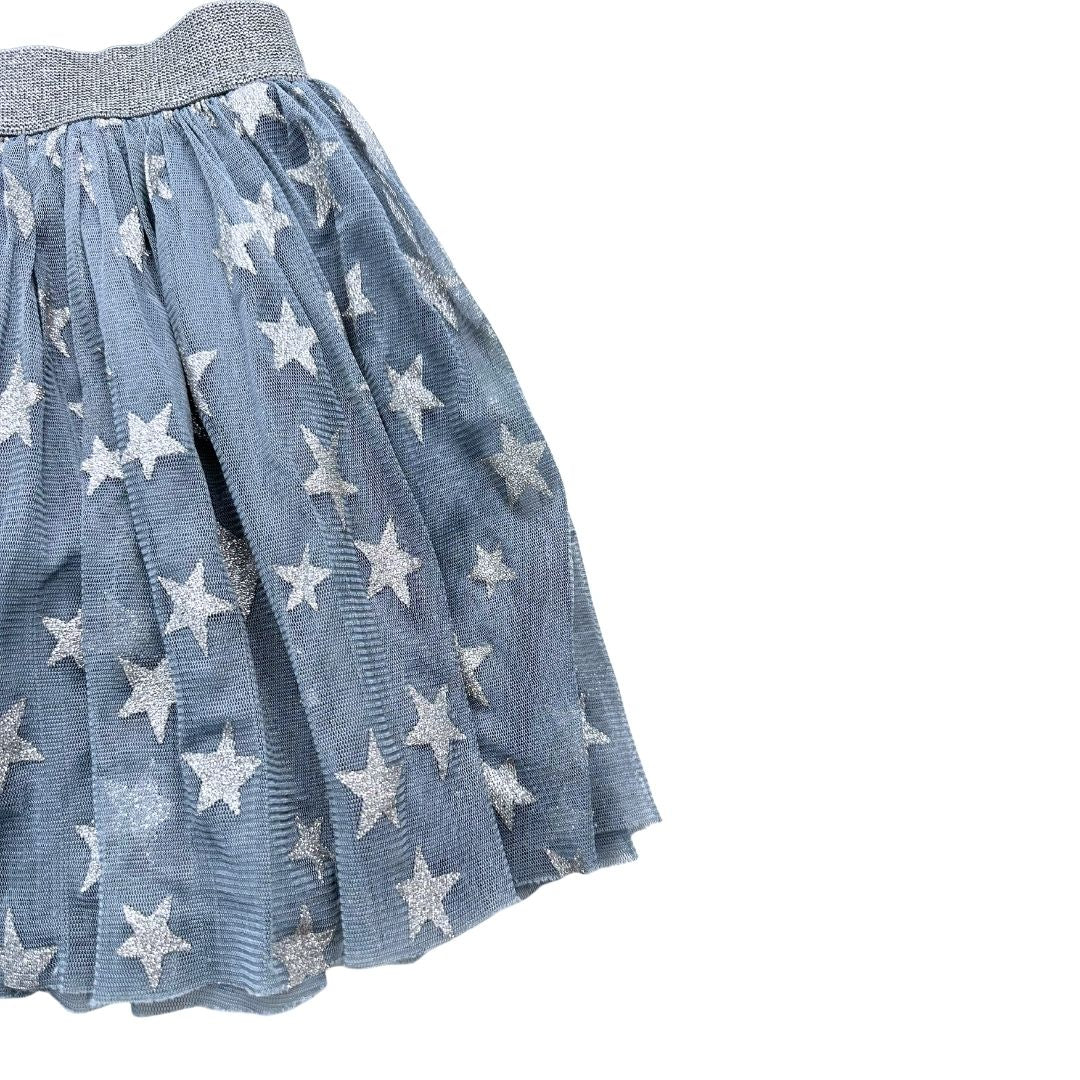 STELLA MCCARTNEY - Jupe bleue et grise avec étoiles à paillettes - 8 ans