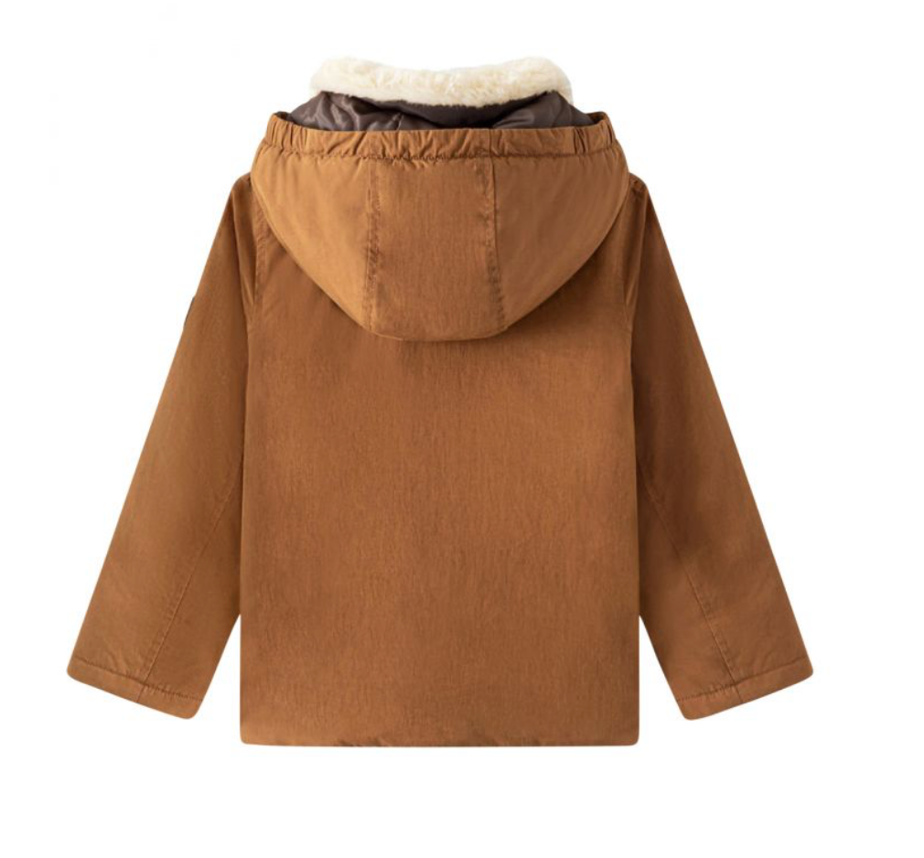 BONPOINT - Camel parka with hood - 10 years