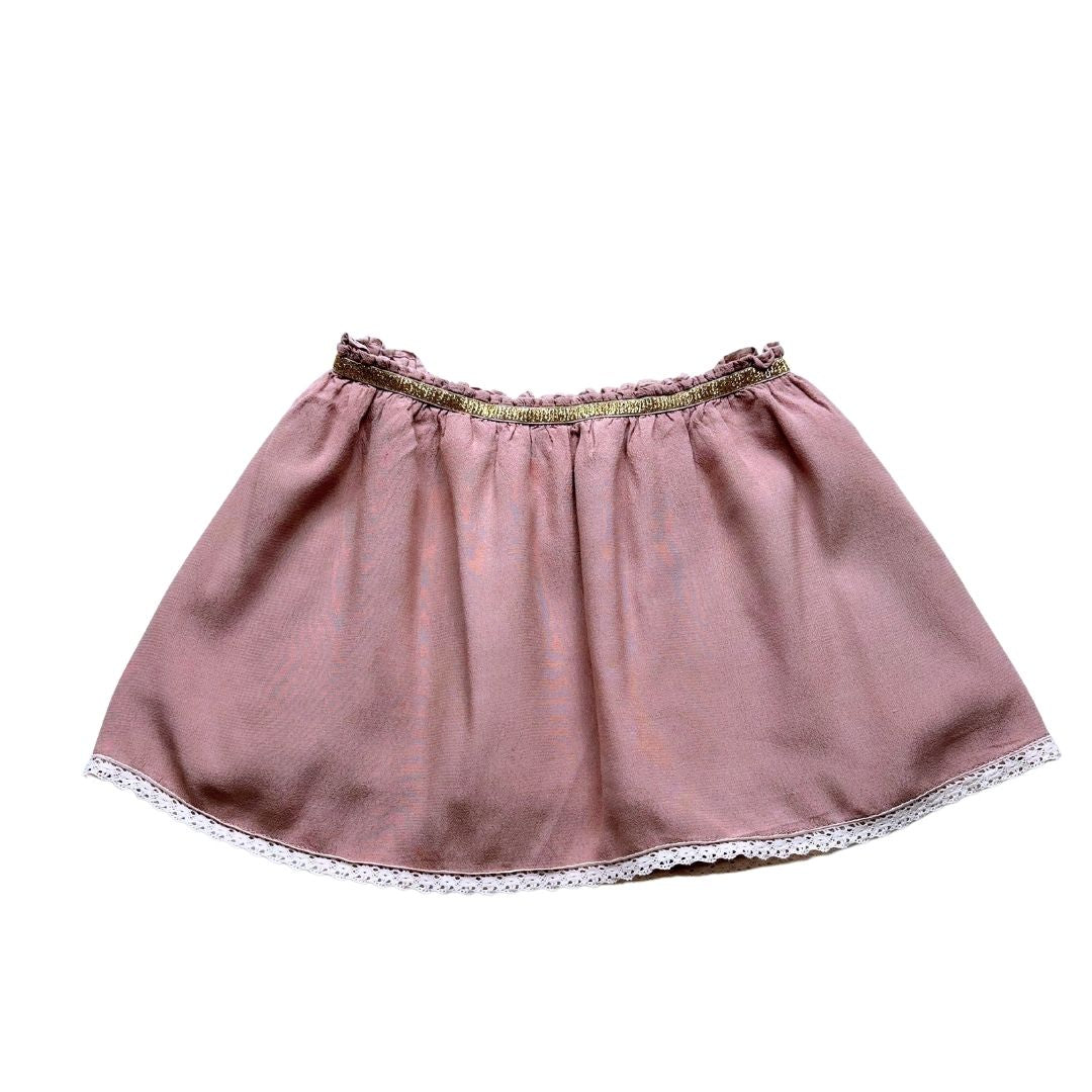 LOUISE MISHA - Purple skirt with lace and gold belt - 4 years