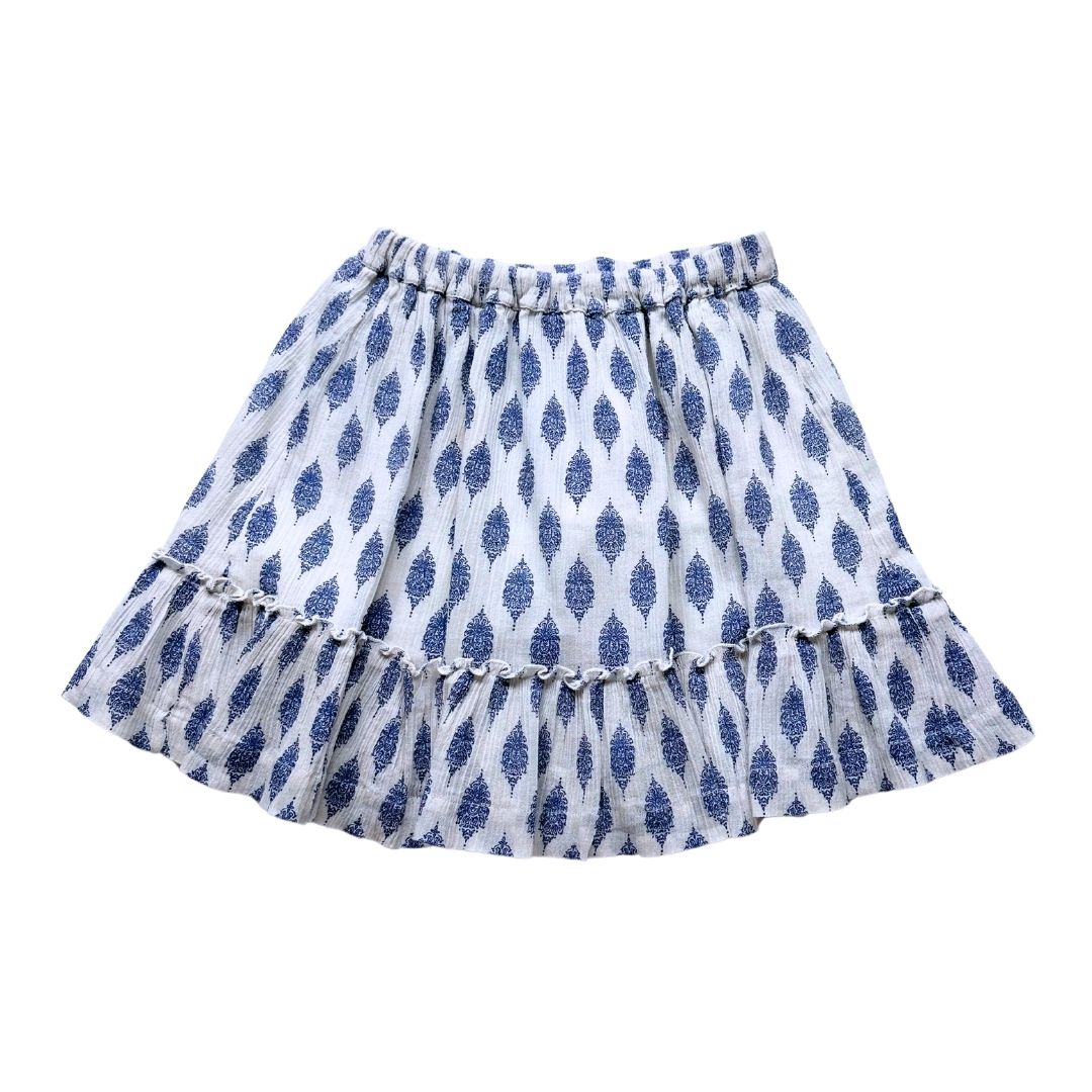 SUNCHILD - Jupe blanche avec imprimés bleu - 4 ans