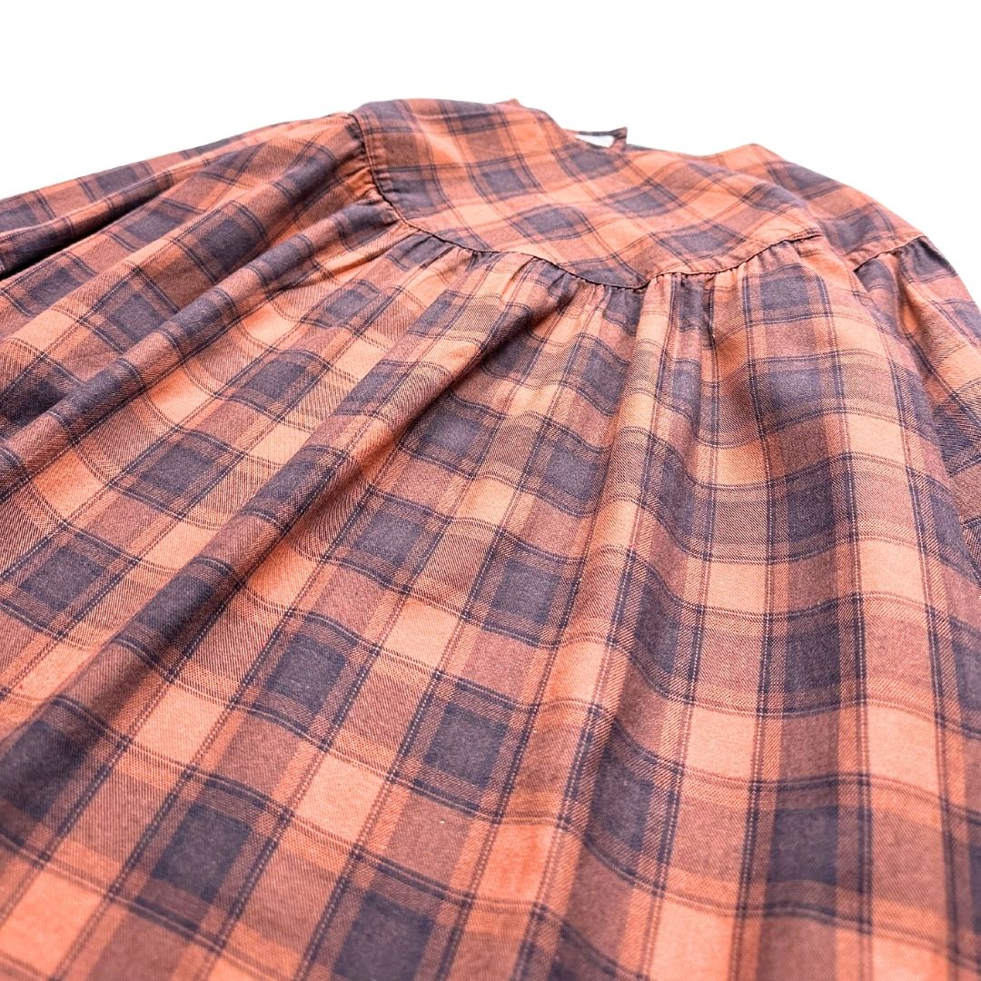 ZHOE & TOBIAH - Robe marron et noire à carreaux - 8 ans