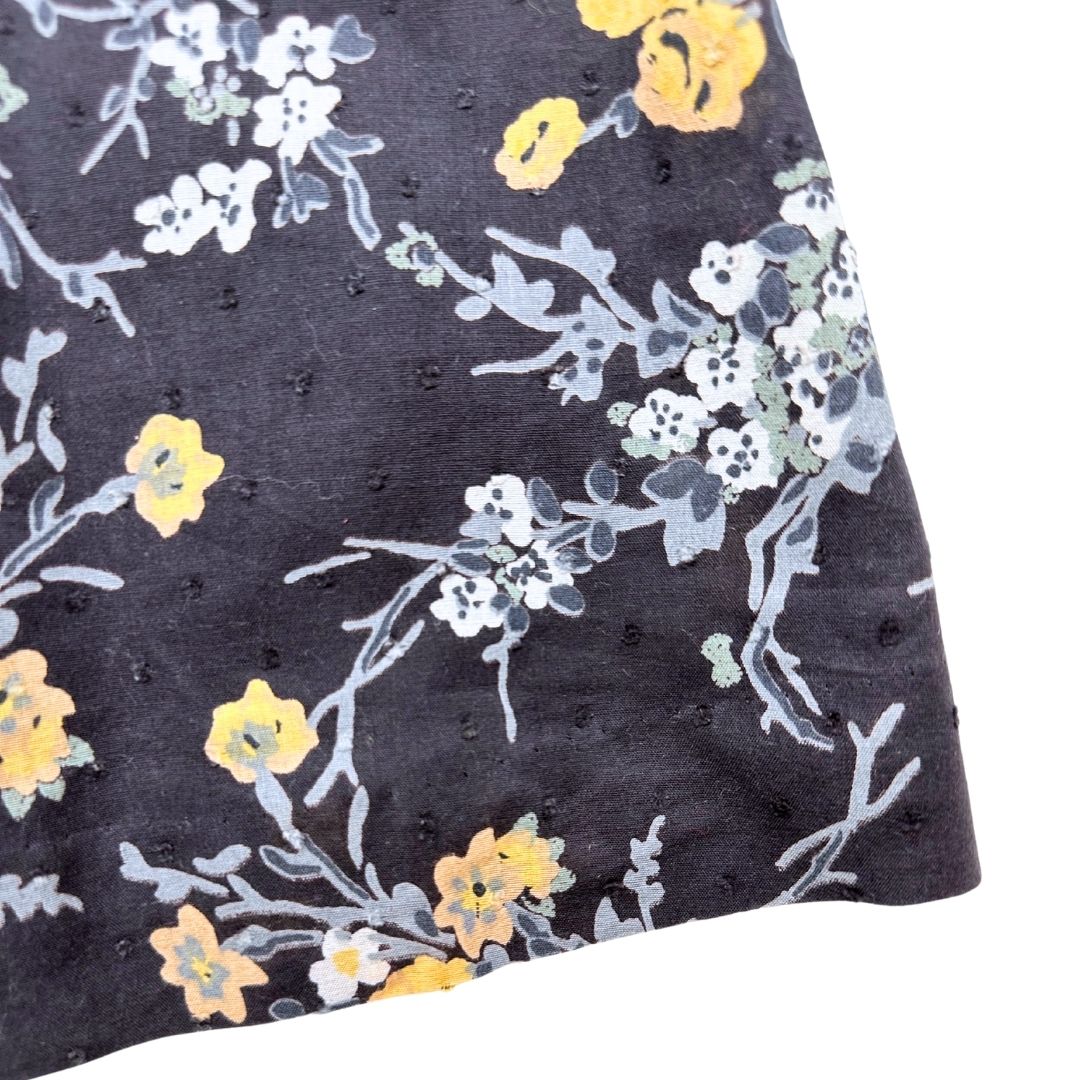 VINTAGE - Robe bleu marine à fleurs - 3 ans