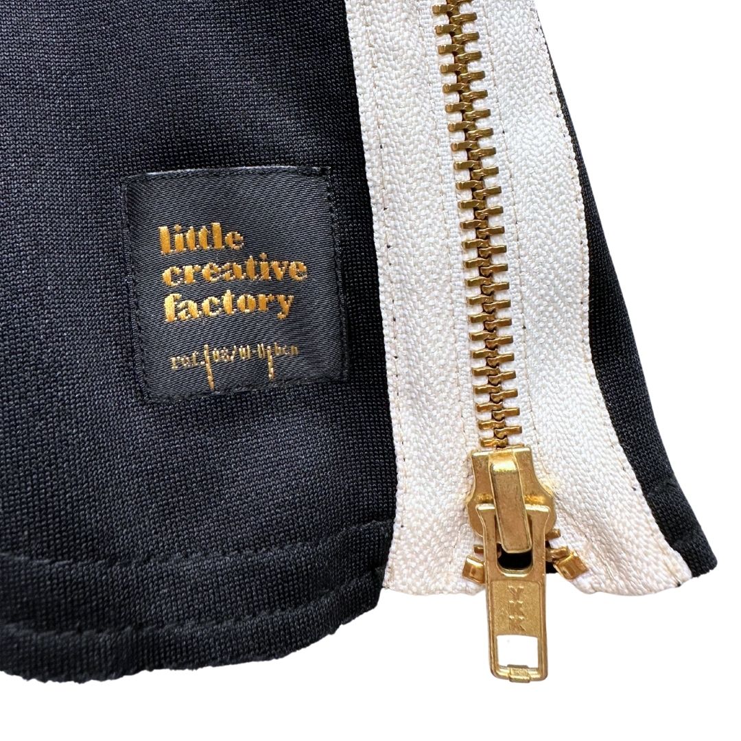 LITTHE CREATIVE FACTORY - Cagoule noire avec fleur frodée - Taille unique