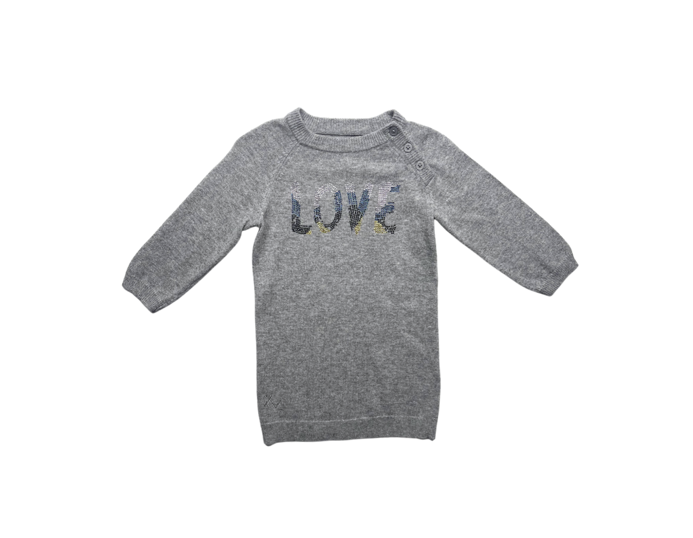 ZADIG & VOLTAIRE - Robe grise « LOVE » - 18 mois