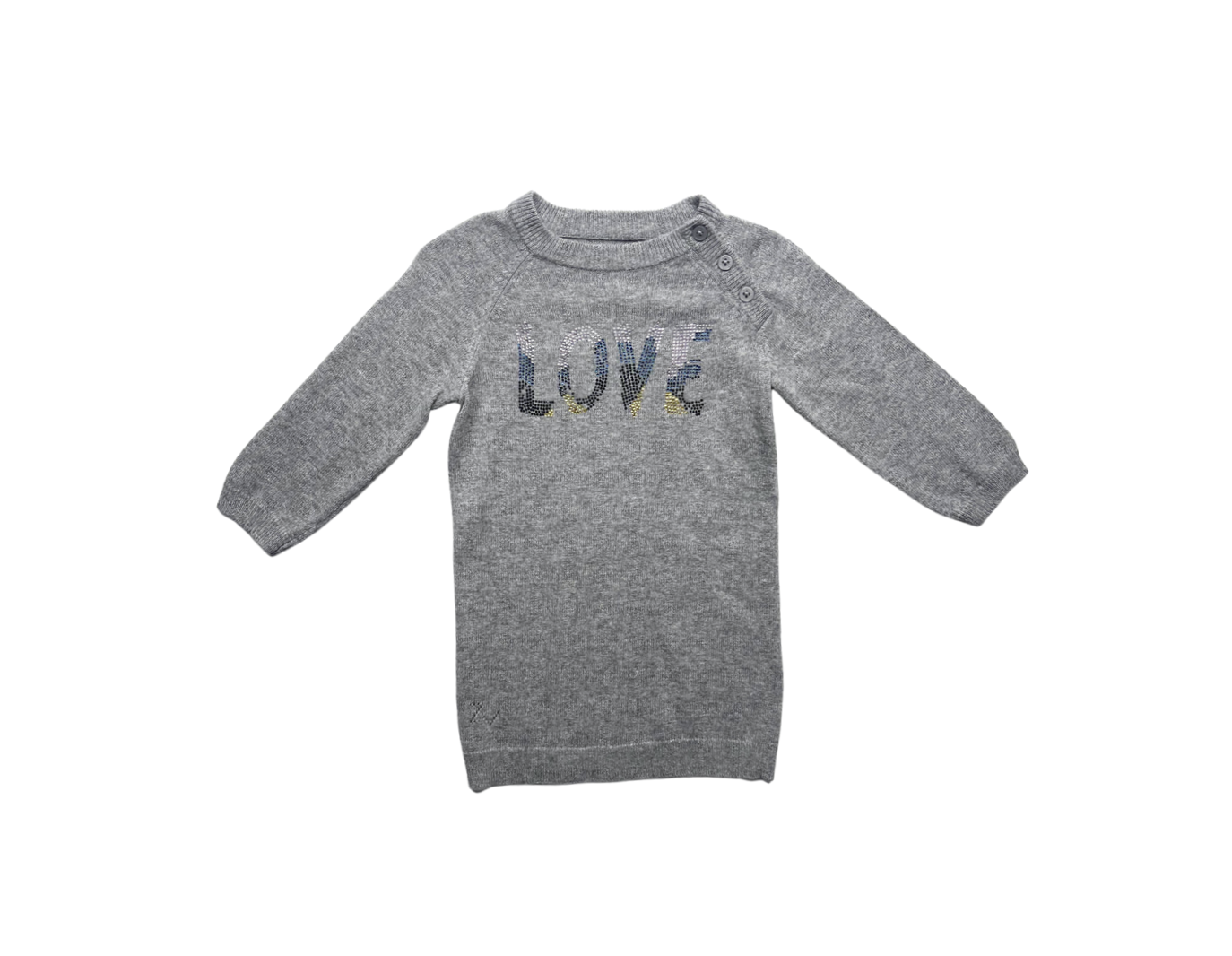 ZADIG &amp; VOLTAIRE - “LOVE” gray dress - 18 months