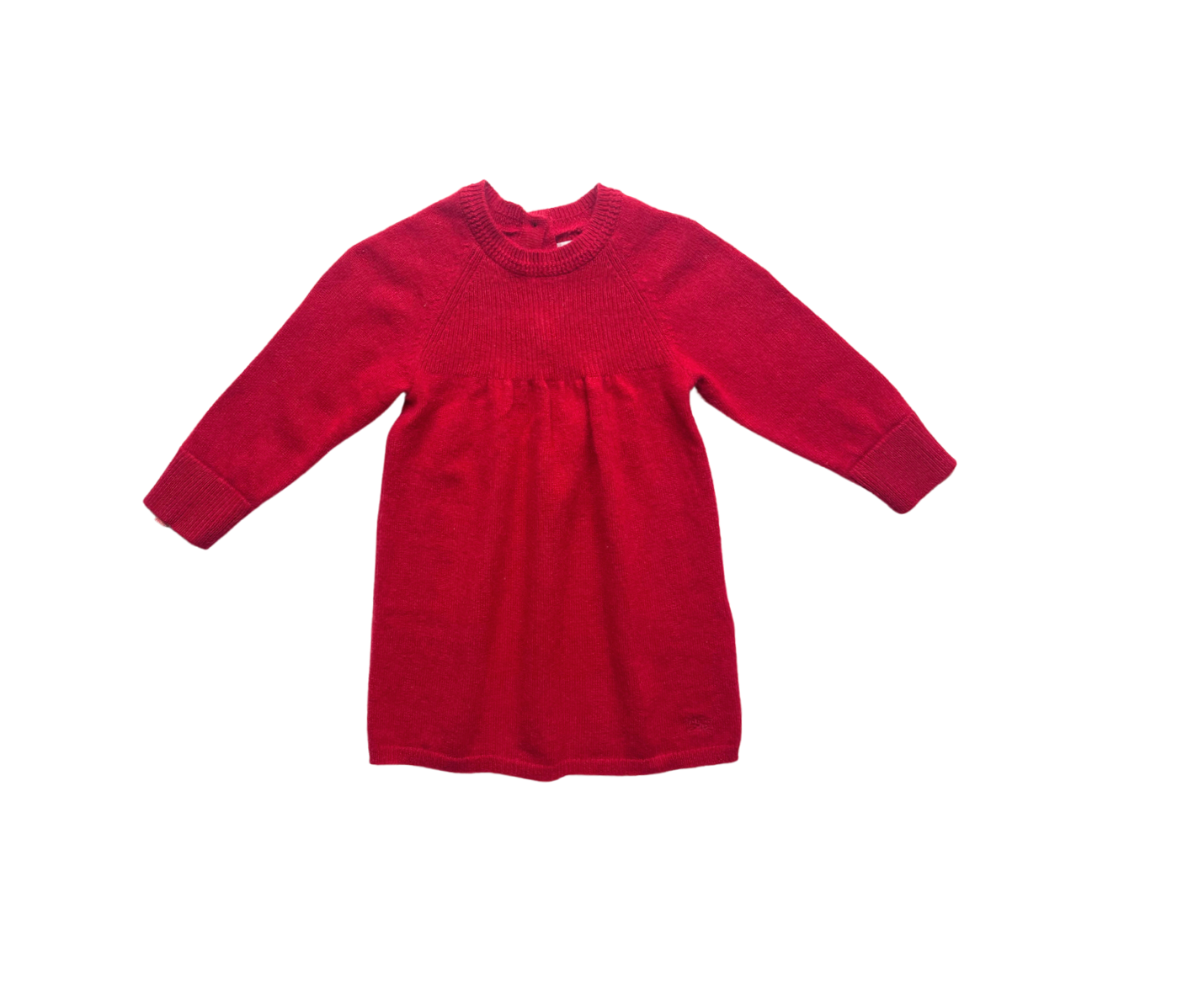 BURBERRY - Robe en cachemire rouge - 9 mois