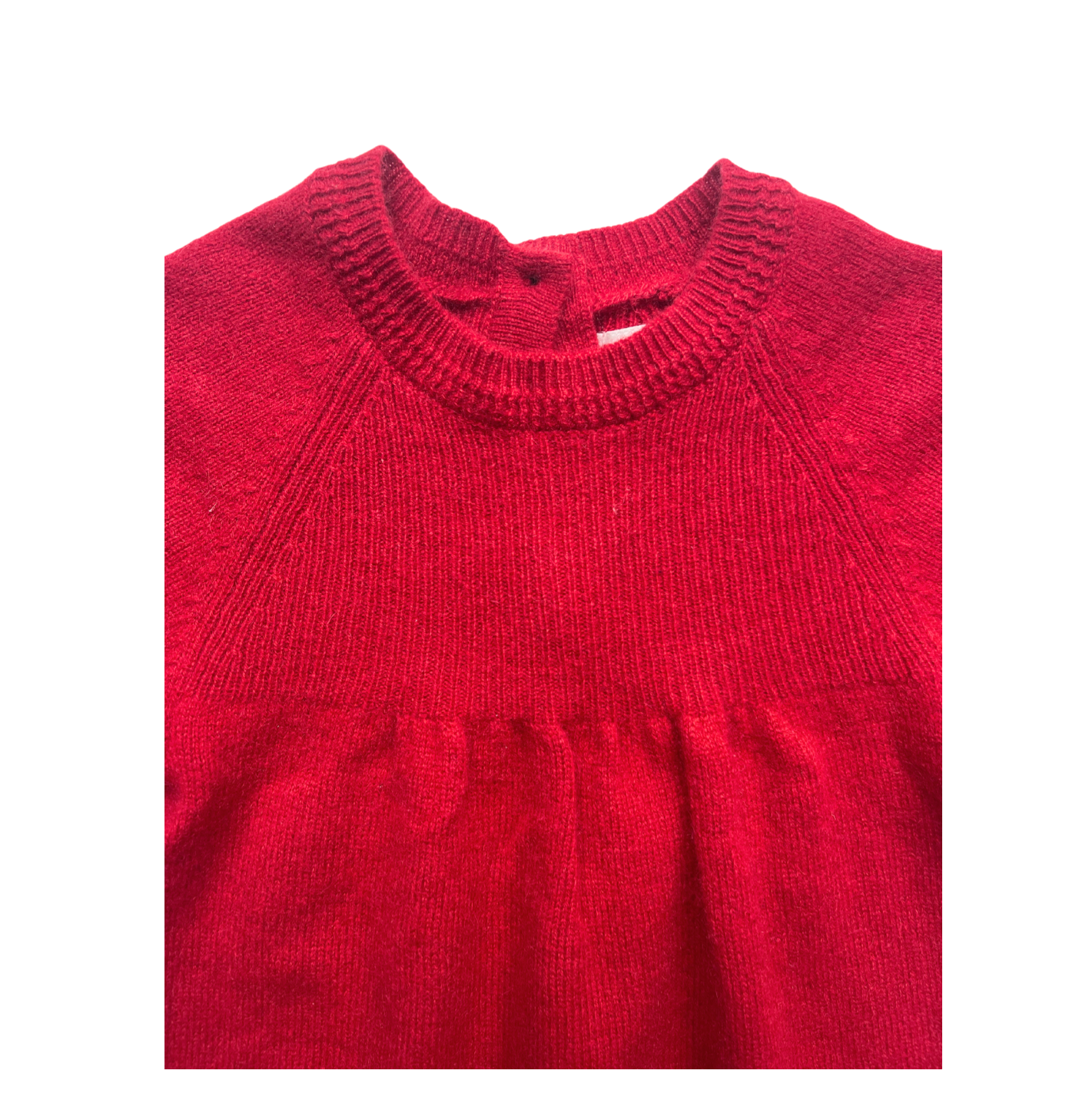BURBERRY - Robe en cachemire rouge - 9 mois