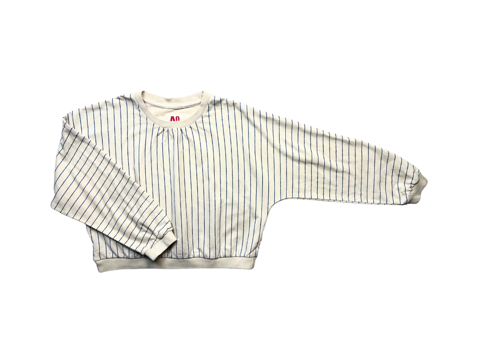 AO76 - Sweat à rayures bleues pailletées - 12 ans