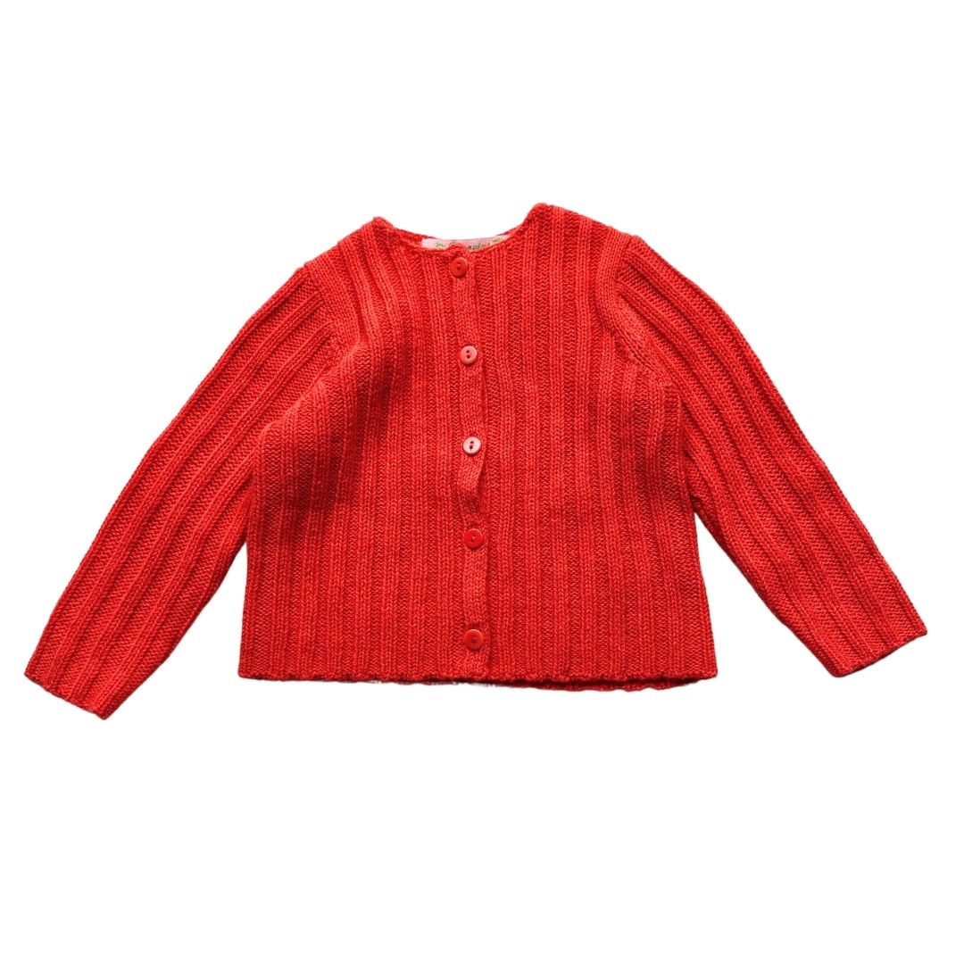 BONPOINT - Cardigan rose en laine et angora neuf - 12 mois