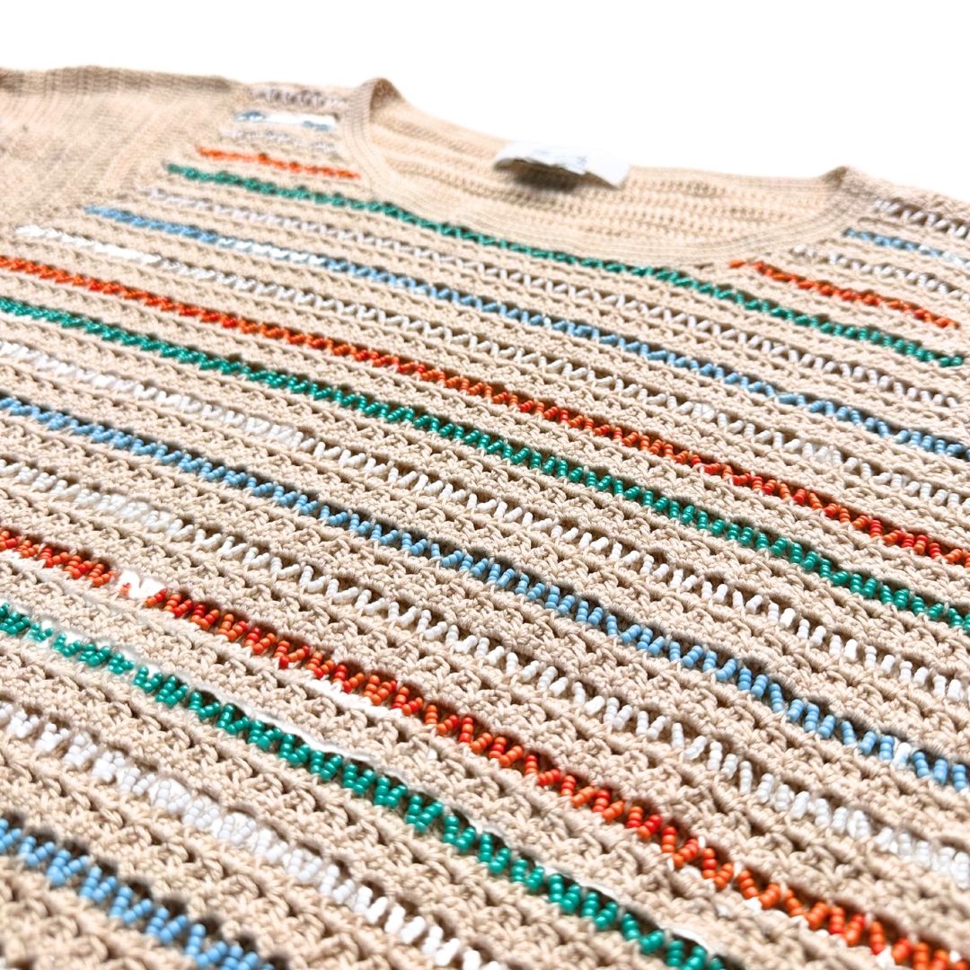 BONPOINT - T-shirt beige avec perles - 12 ans