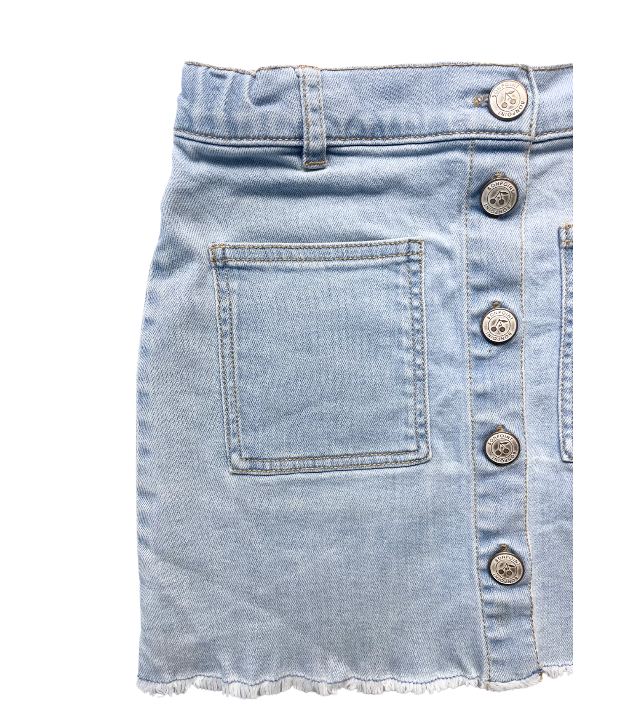 BONPOINT - Jupe en jean bleu clair - 8 ans