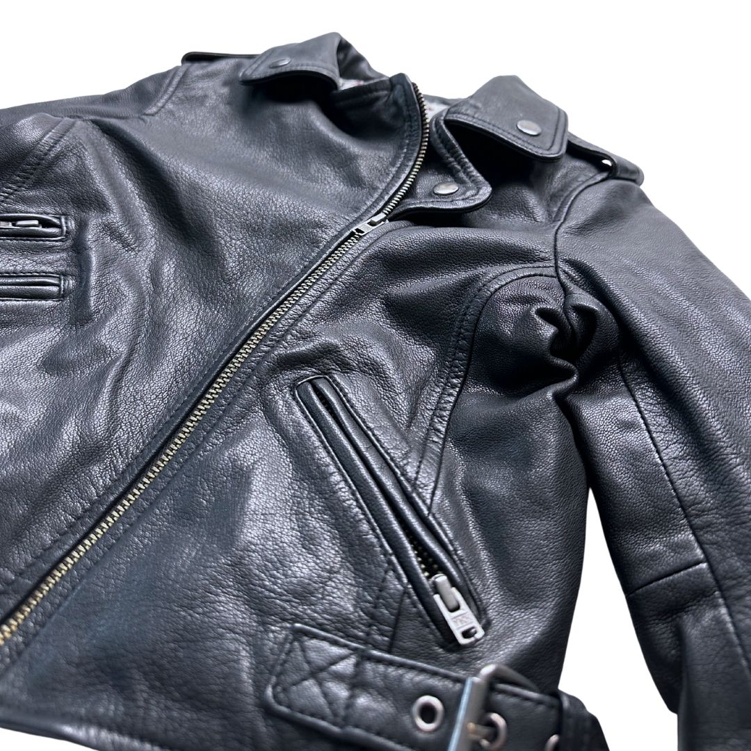 BONPOINT - Schwarze Kunstlederjacke - 4 Jahre