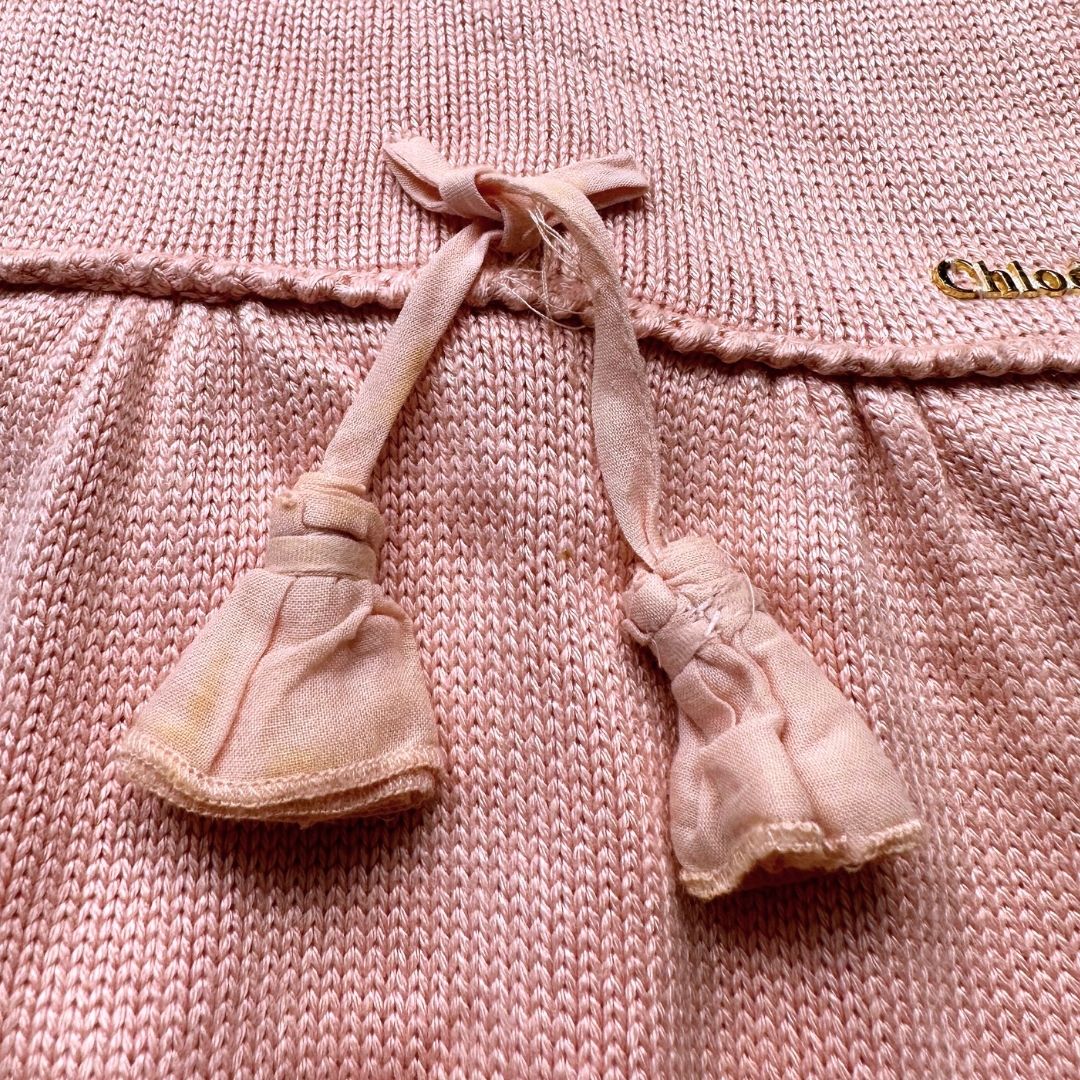 CHLOÉ - Ensemble cardigan et combinaison rose - 6 mois