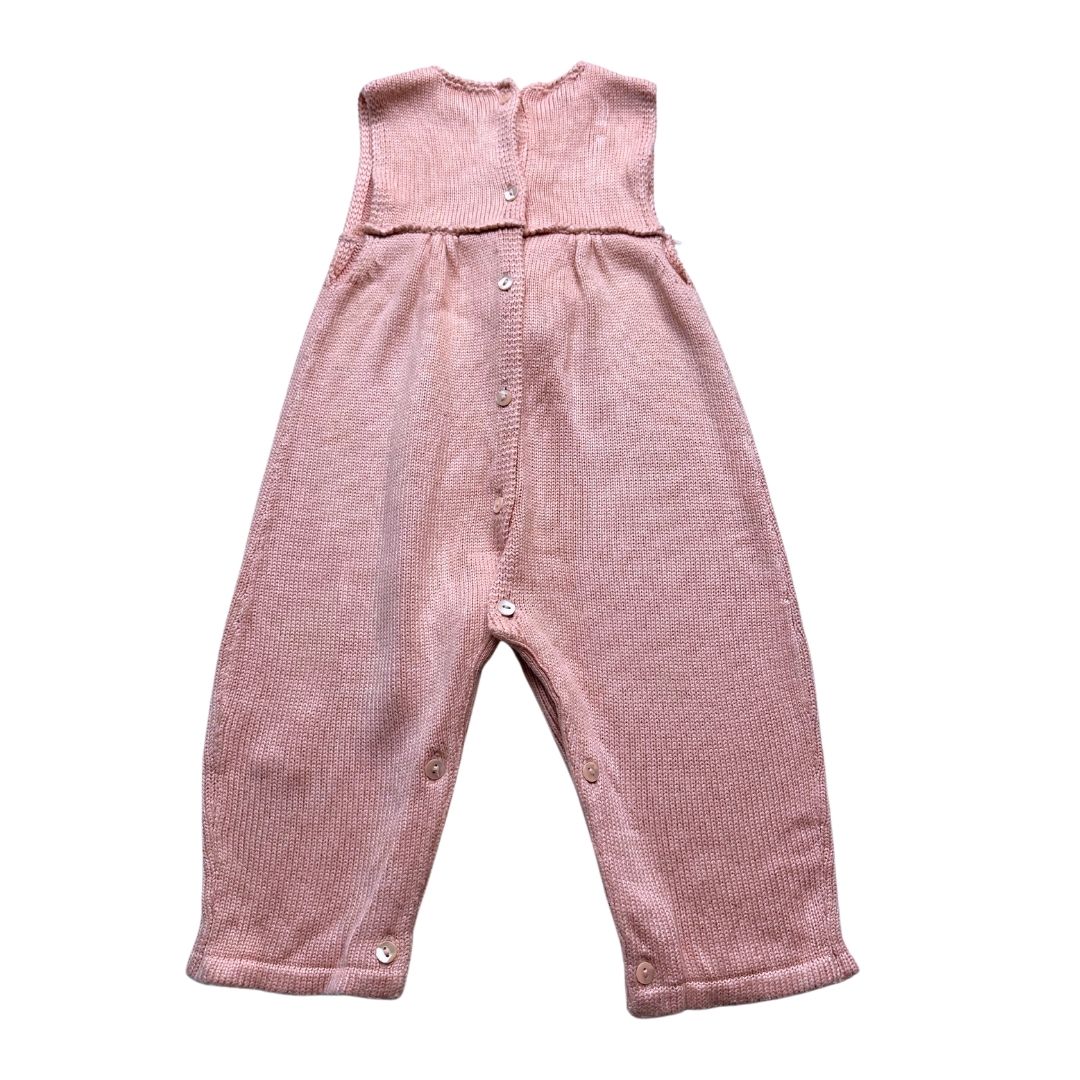 CHLOÉ - Ensemble cardigan et combinaison rose - 6 mois