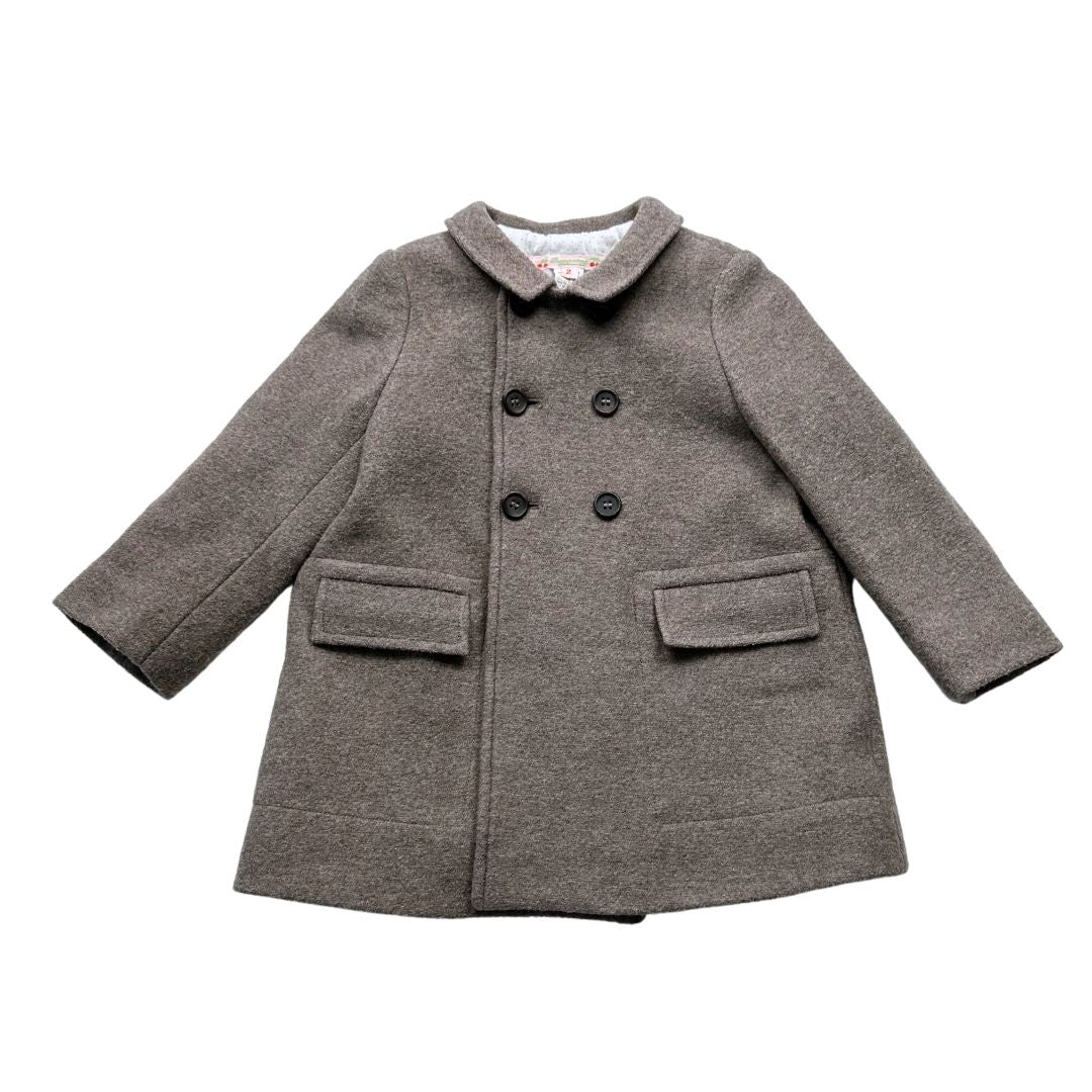BONPOINT - Manteau en laine marron - 2 ans