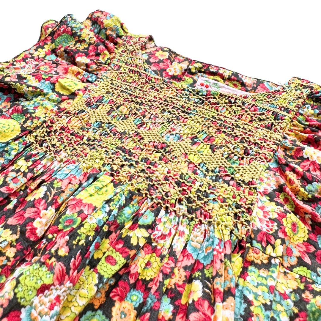 BONPOINT - Robe à fleurs multicolore avec broderies - 3 ans