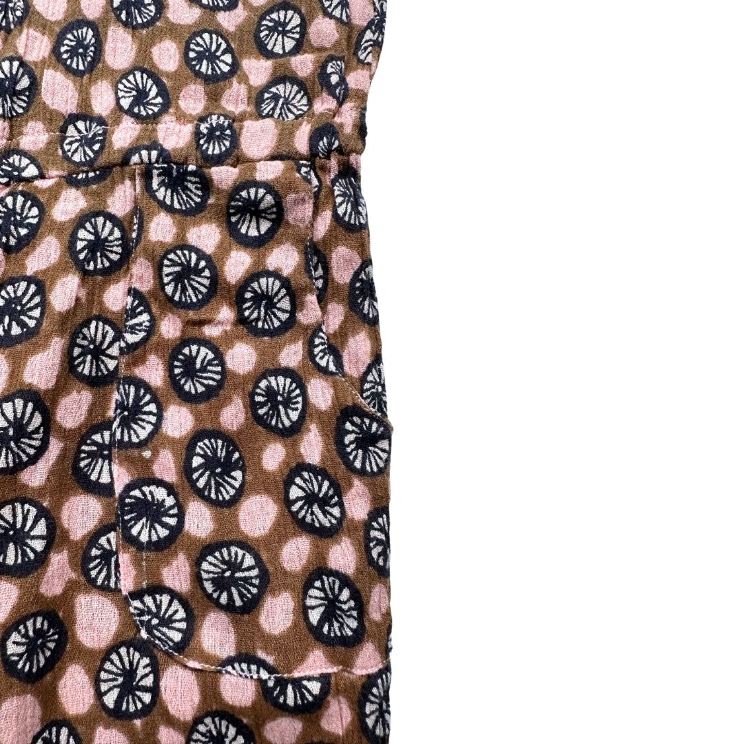 BONPOINT - Combinaison à motifs marrons, noirs et roses - 4 ans
