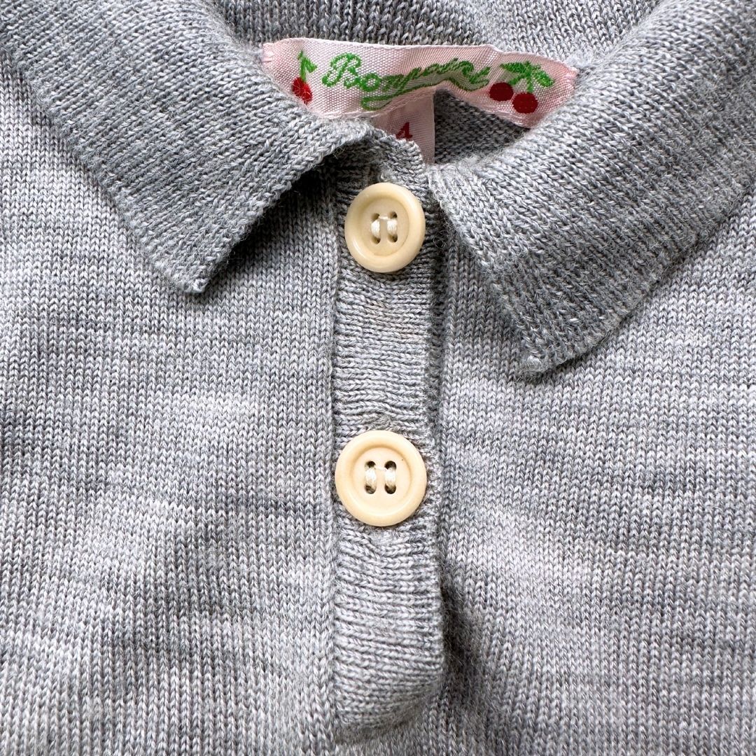 BONPOINT - Robe en laine grise - 4 ans
