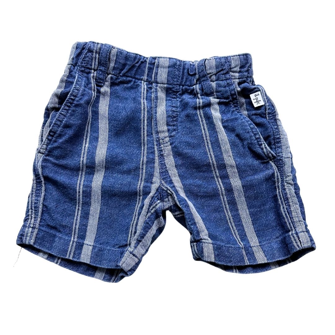 IL GUFO - Short en jean bleu à rayures - 2 ans