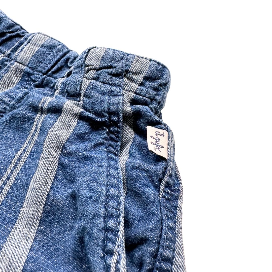 IL GUFO - Short en jean bleu à rayures - 2 ans
