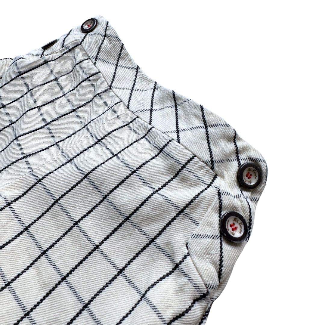 PILI CARRERA - White checked shorts - 18 months