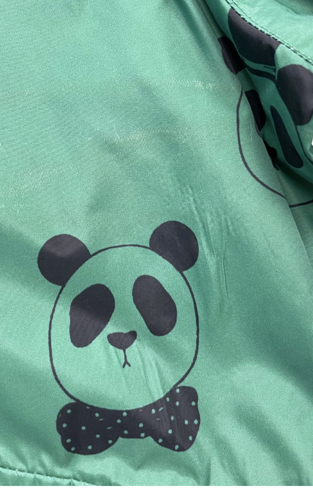 MINI RODINI - Coupe vent vert motif pandas - 10/11 ans