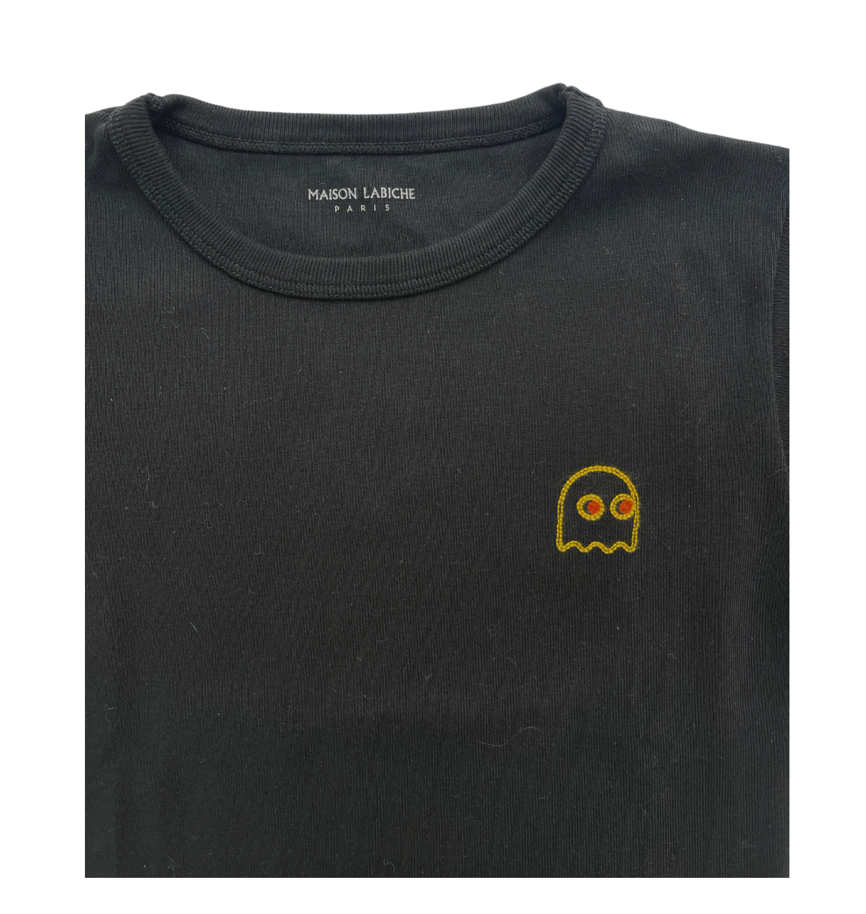 MAISON LABICHE - T-shirt noir petit fantôme - 10 ans