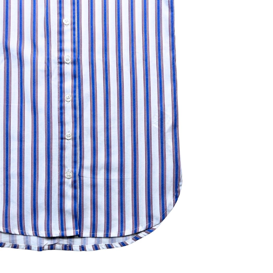 BELLEROSE - Long, lightweight shirt with blue and white stripes - 4 years