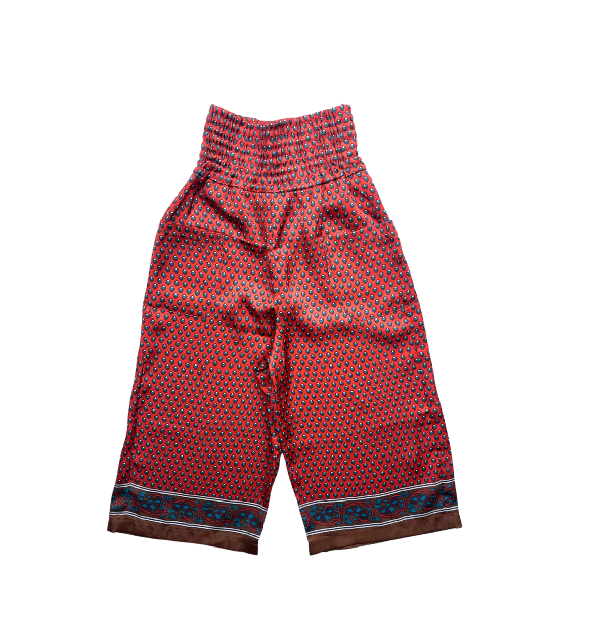 FITH - Pantalon fluide rouge à motifs - 5/6 ans