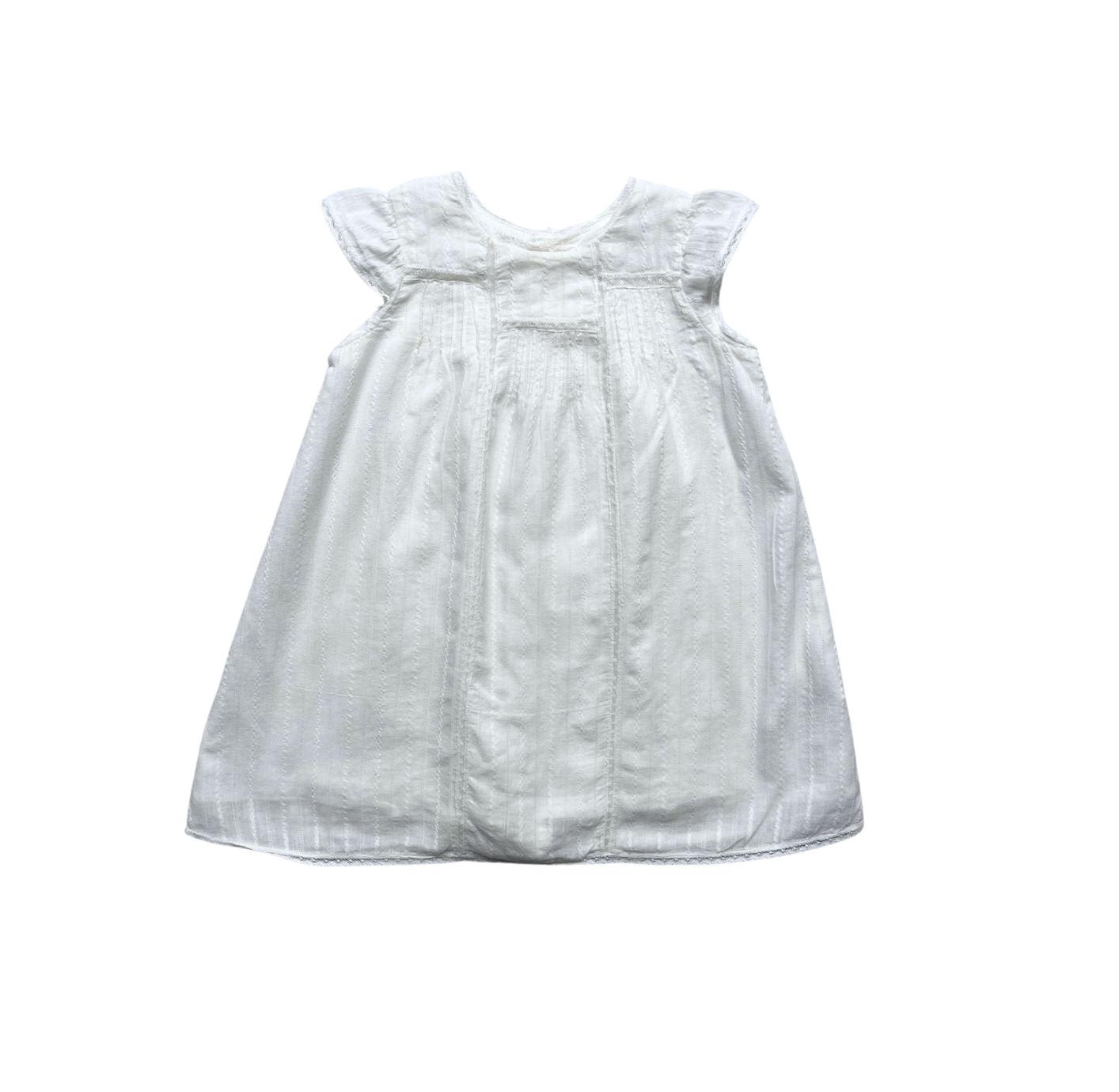 BONPOINT - Robe blanche détails dentelle - 2 ans