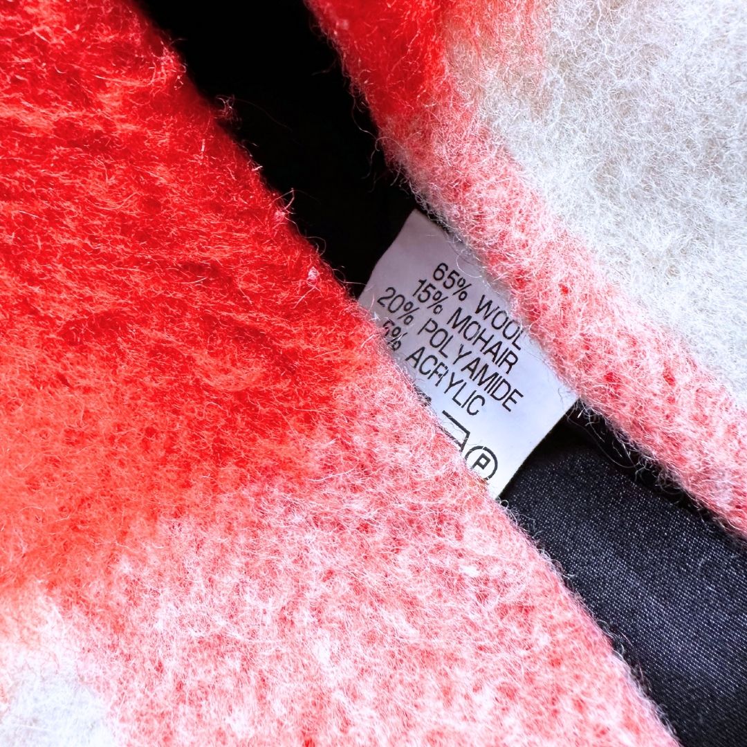 MAAN - Red and white checked wool coat - 4 years