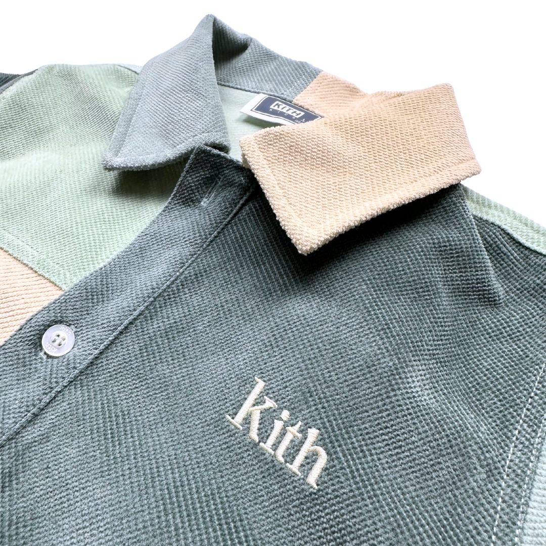 KITH - Veste chemise verte et rose - 10 ans