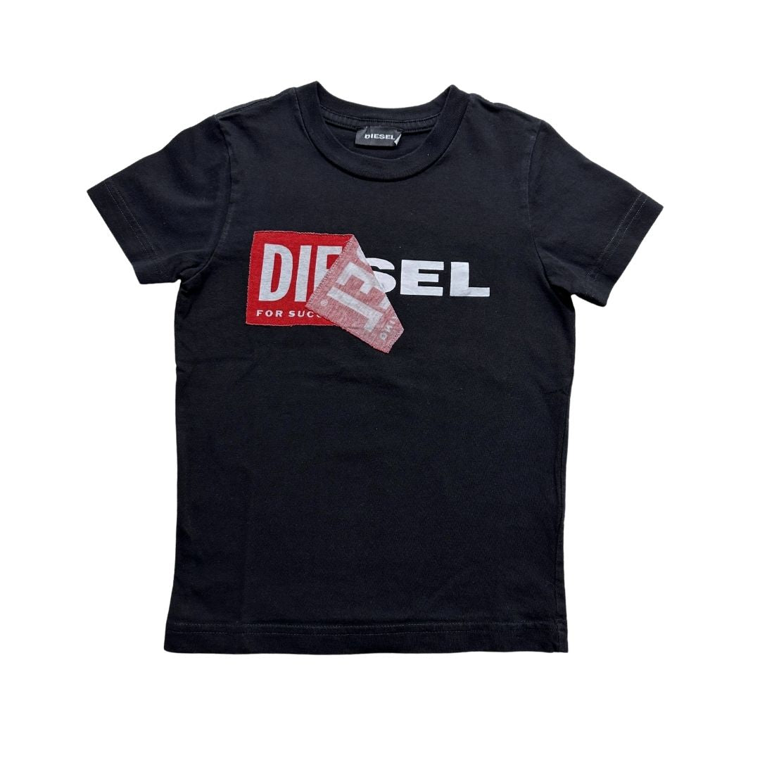 DIESEL - T-shirt noir avec imptimé - 4 ans