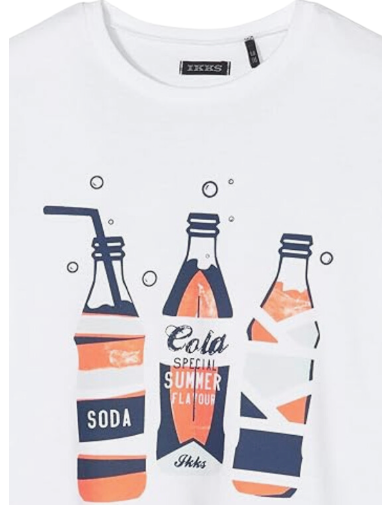 IKKS - T-shirt blanc bouteille cola - 3 ans