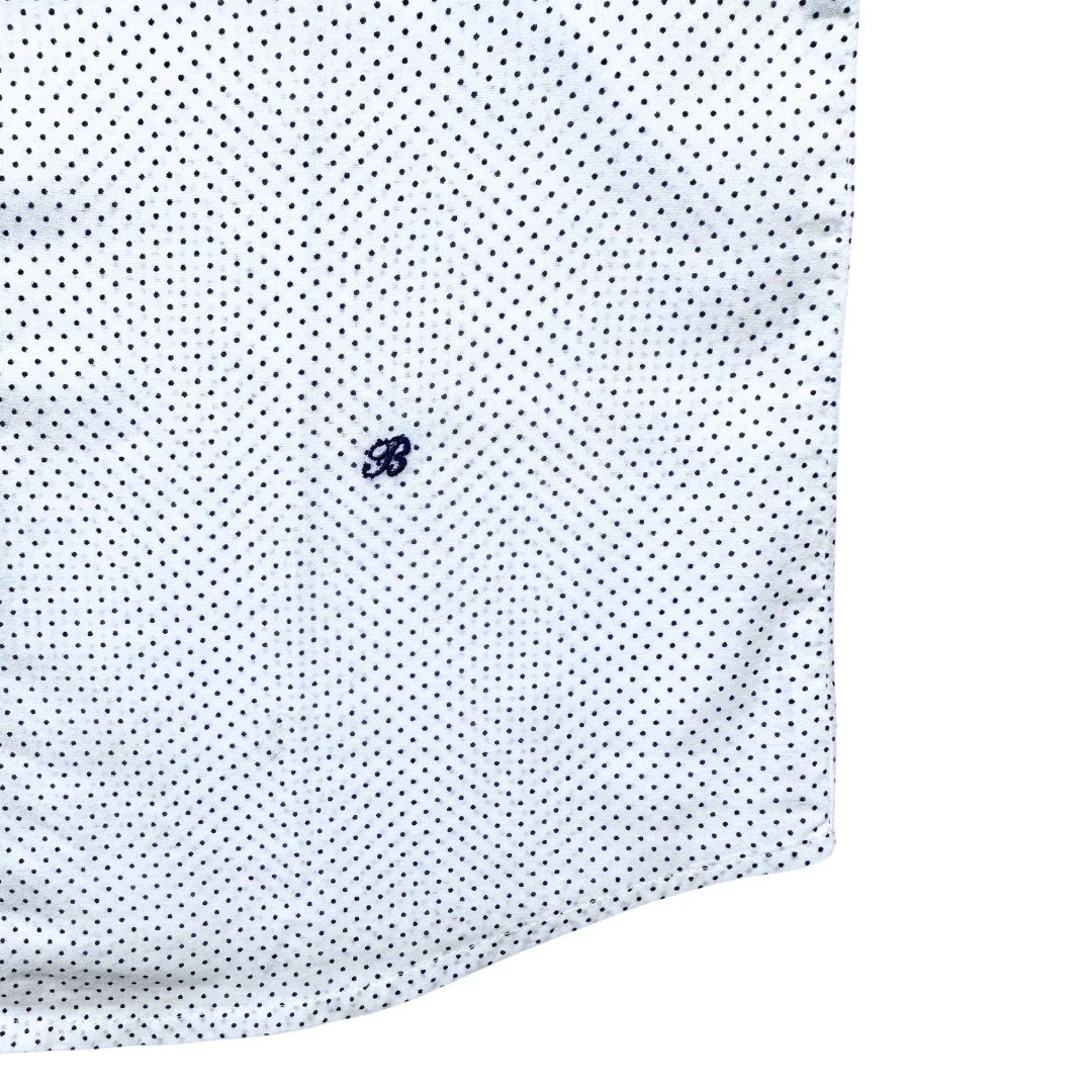 BONPOINT - Chemise blanche à pois bleu - 6 ans