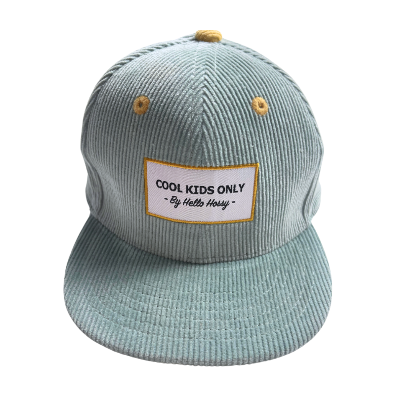 HELLO HOSSY - Casquette « Cool Kids Only » velours turquoise - 9/18 mois