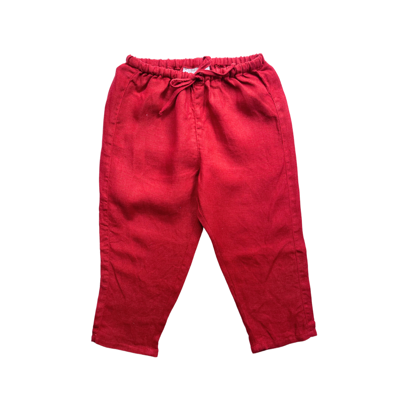 CARAMEL - Pantalon en lin rouge - 18 mois