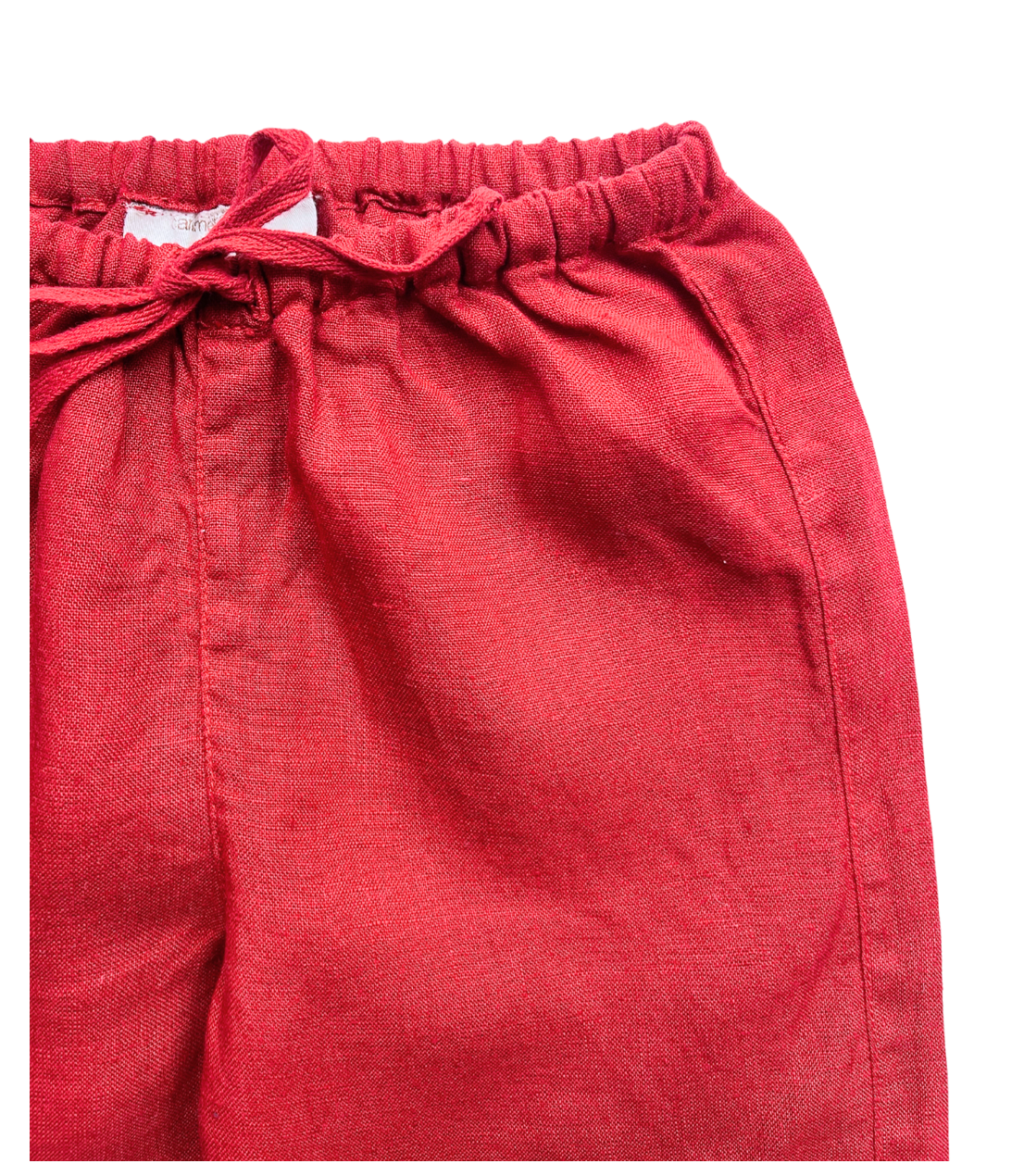 CARAMEL - Pantalon en lin rouge - 18 mois