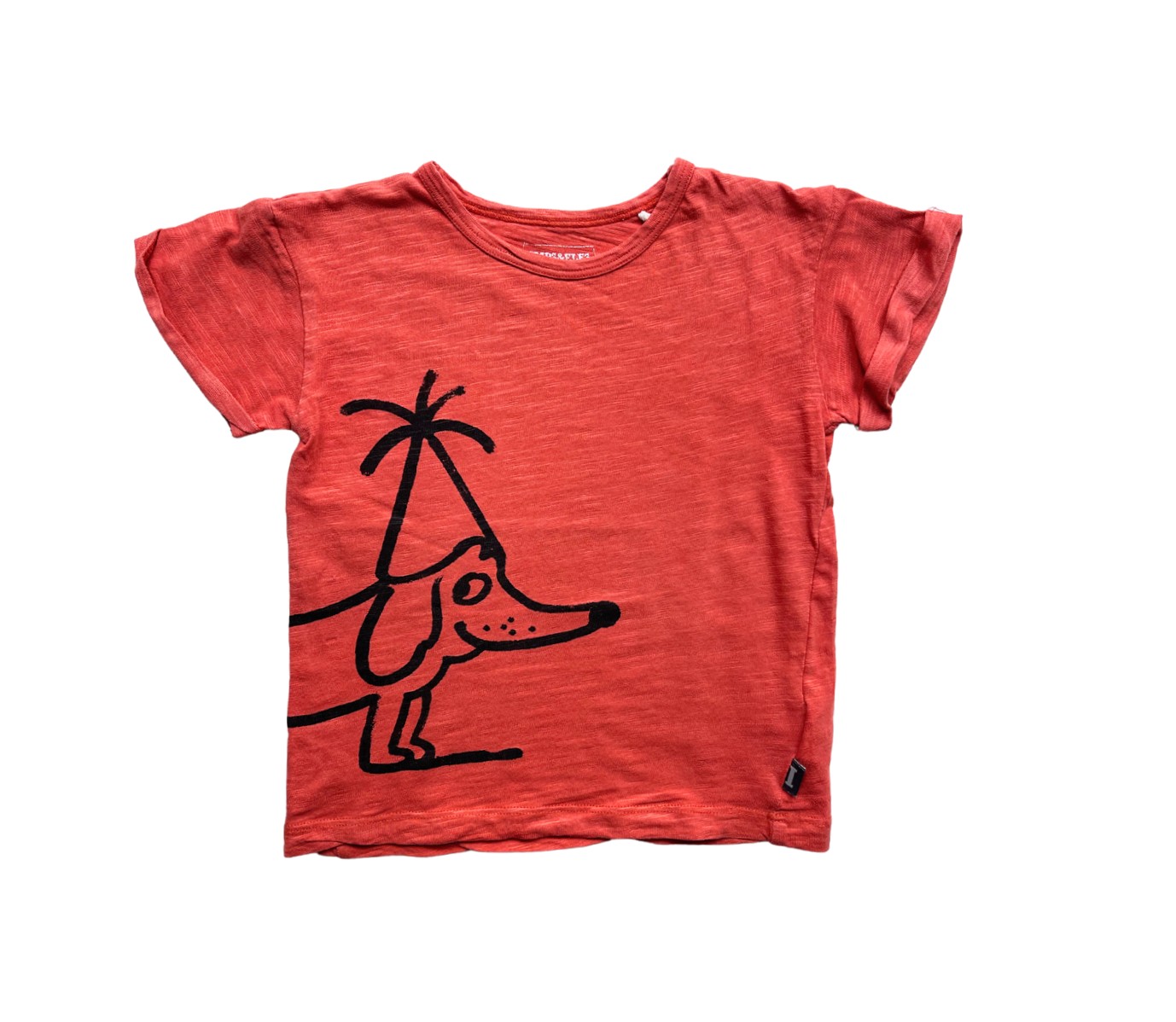 IMP’S & ELF’S - T-shirt rouge motif chien - 3 ans