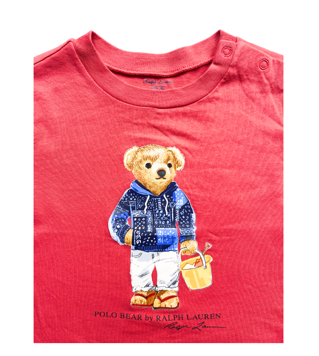 RALPH LAUREN - T shirt Polo Bear rouge - 12 mois