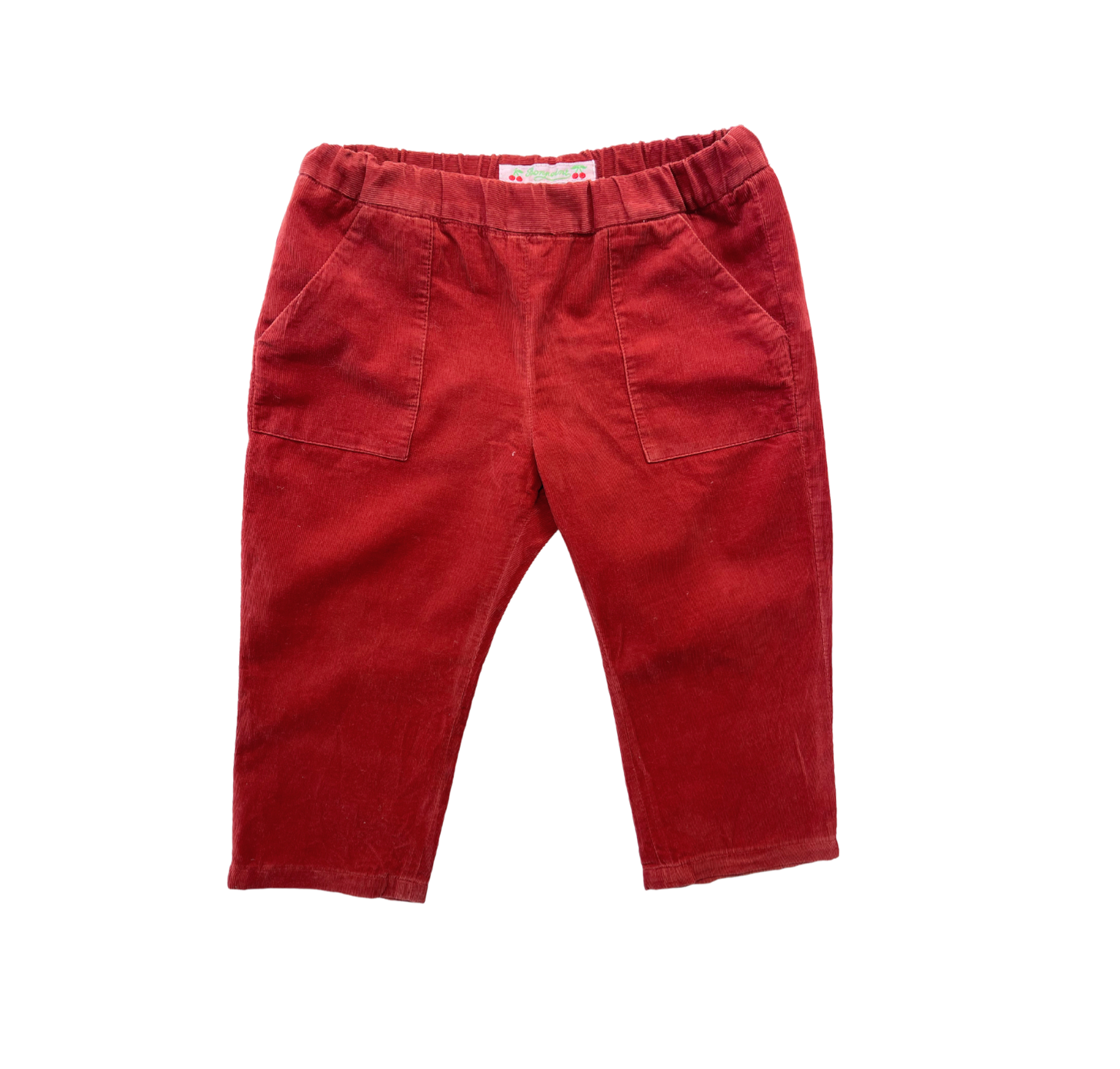 BONPOINT - Pantalon en velours rouille - 2 ans